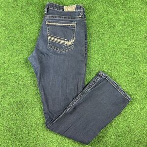 BKE Denim Payton‎ Womens Jeans 34L 34 x 33.5 Straight Leg Embroidered Dark Wash